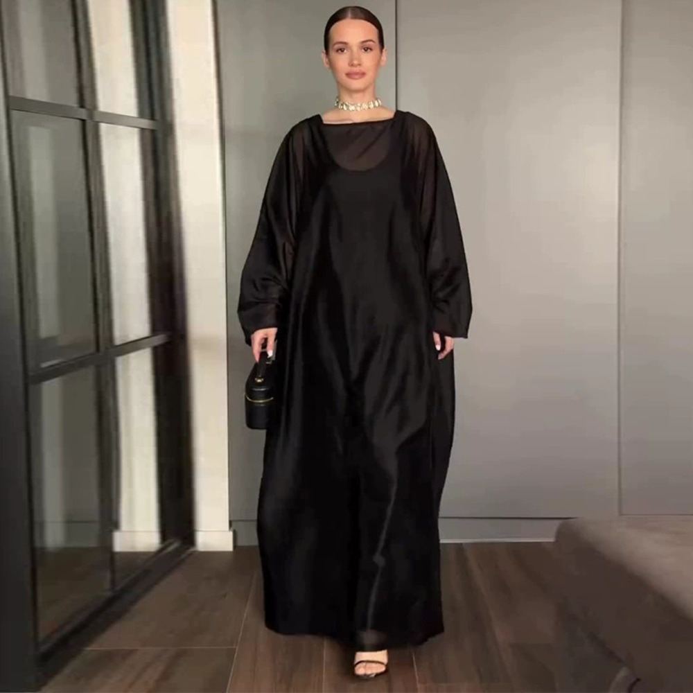 Forever 21 Long-Sleeve Loose Cardigan and Strap Sleeveless Maxi Dress 2-Piece